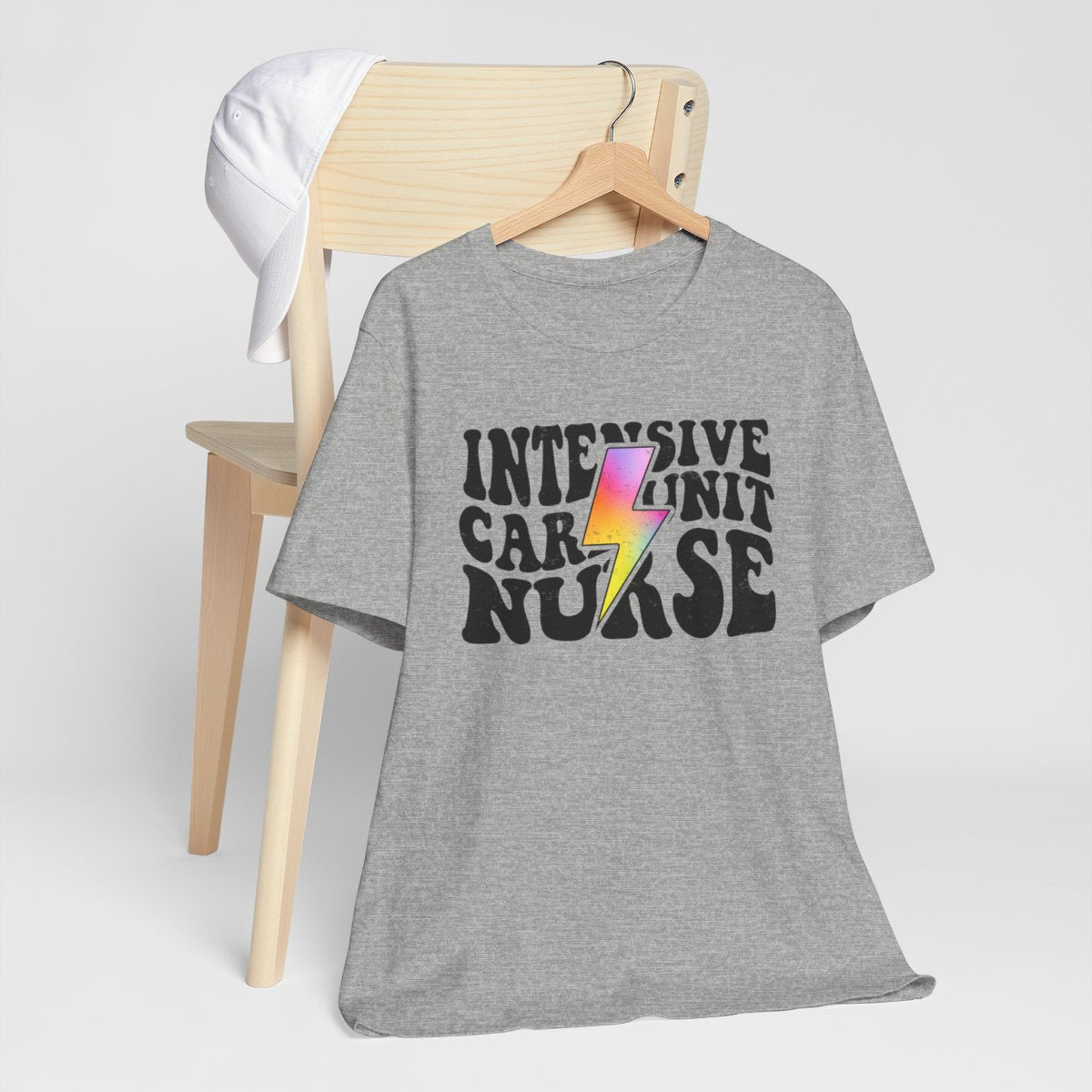 Intensive Care Unit Nurse Rainbow Flash Tee - ICU Shirt