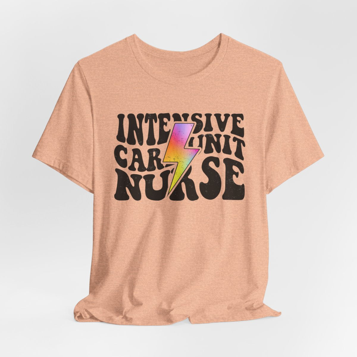 Intensive Care Unit Nurse Rainbow Flash Tee - ICU Shirt