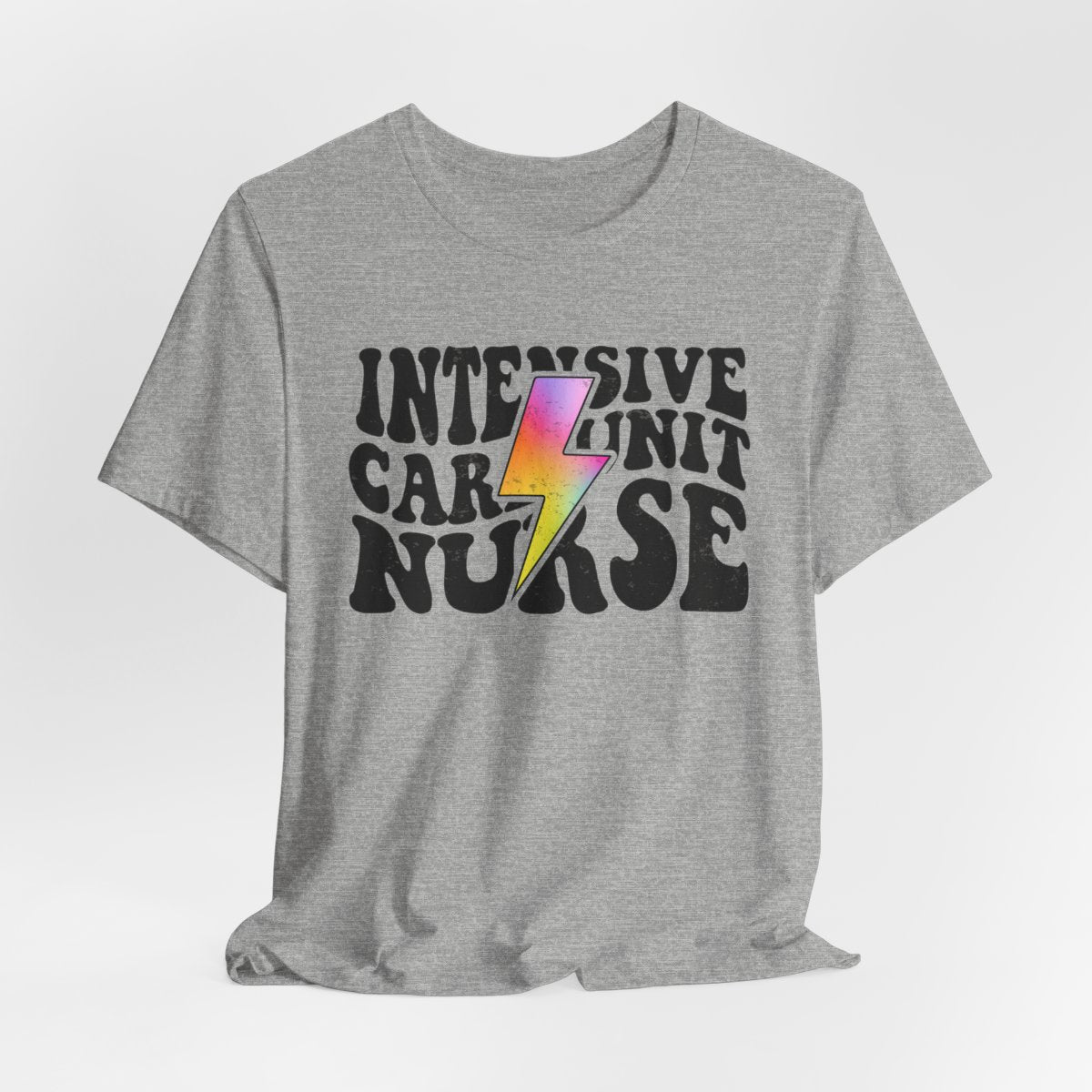 Intensive Care Unit Nurse Rainbow Flash Tee - ICU Shirt