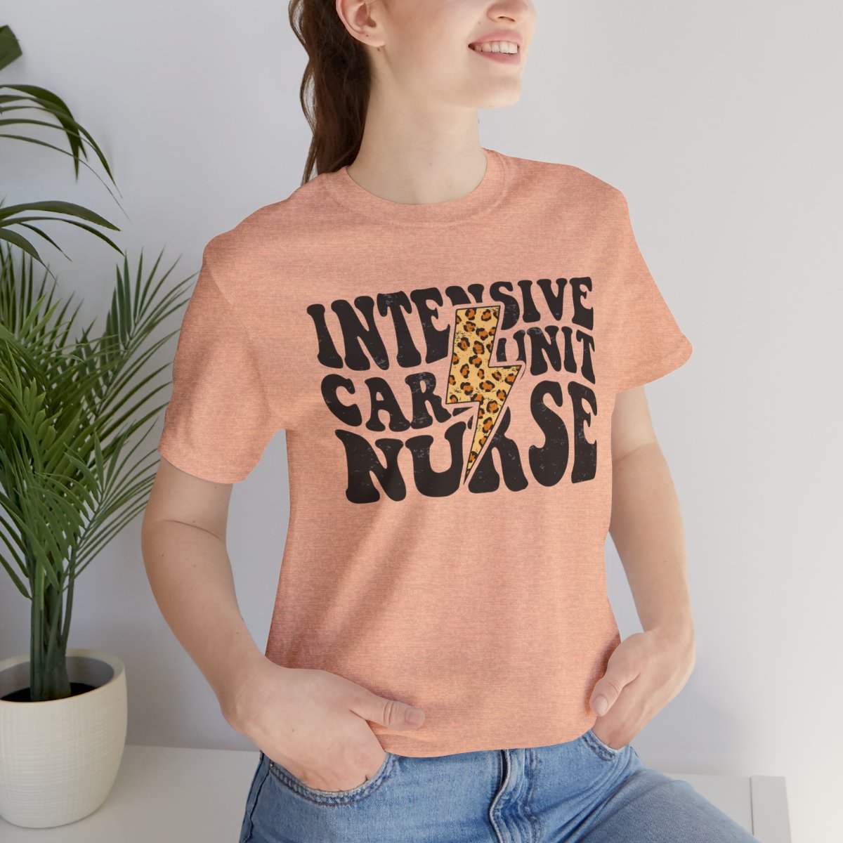Intensive Care Unit Nurse Cheetah Flash T-Shirt - ICU Tee