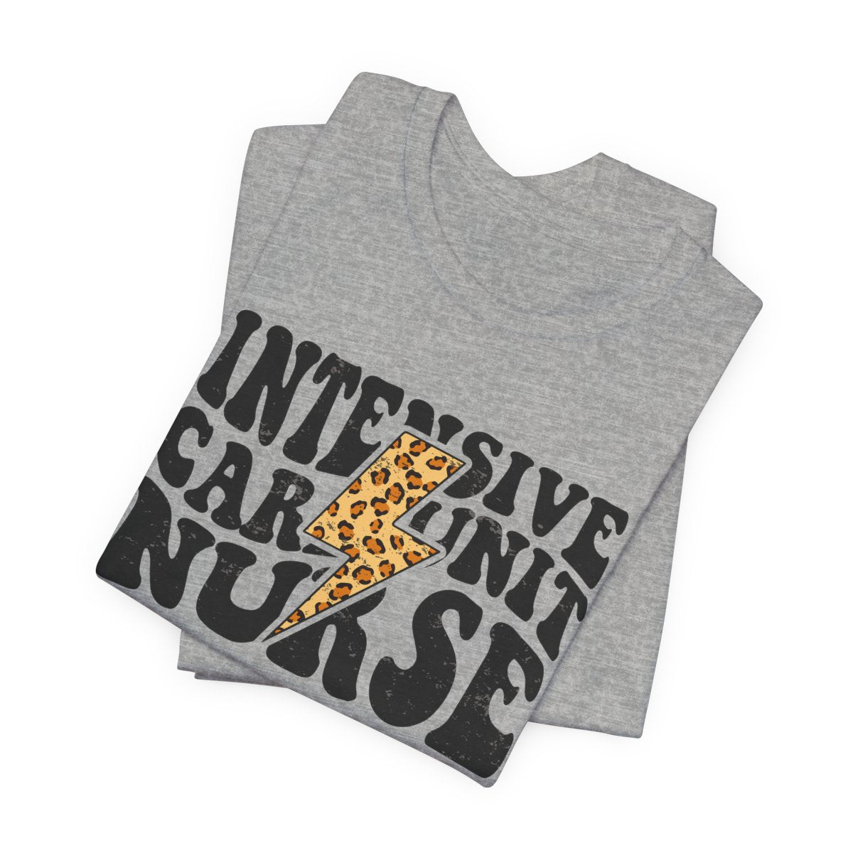 Intensive Care Unit Nurse Cheetah Flash T-Shirt - ICU Tee