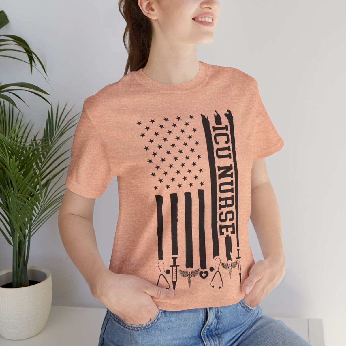 ICU Nurse U.S Flag T-shirt