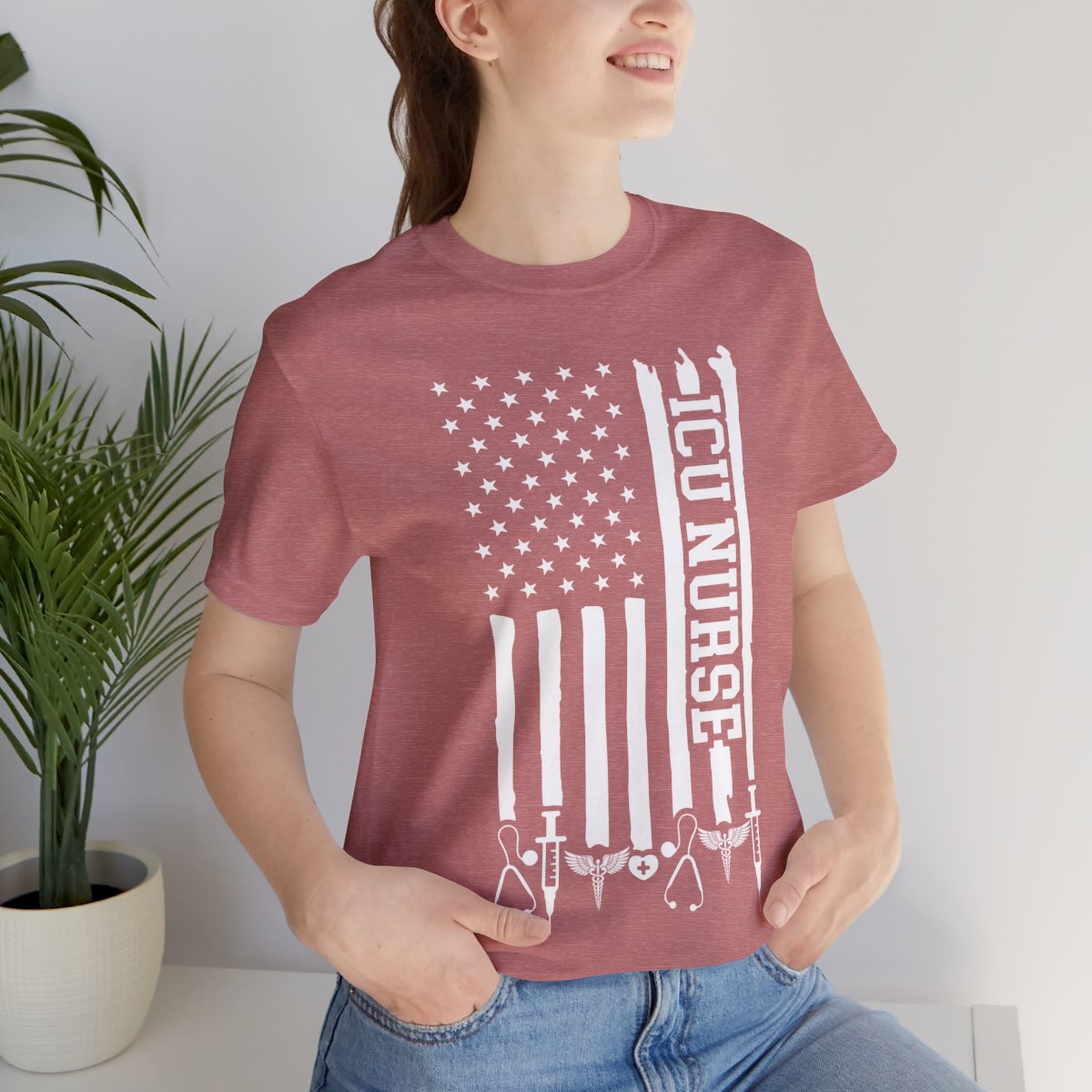 ICU Nurse U.S Flag T-shirt