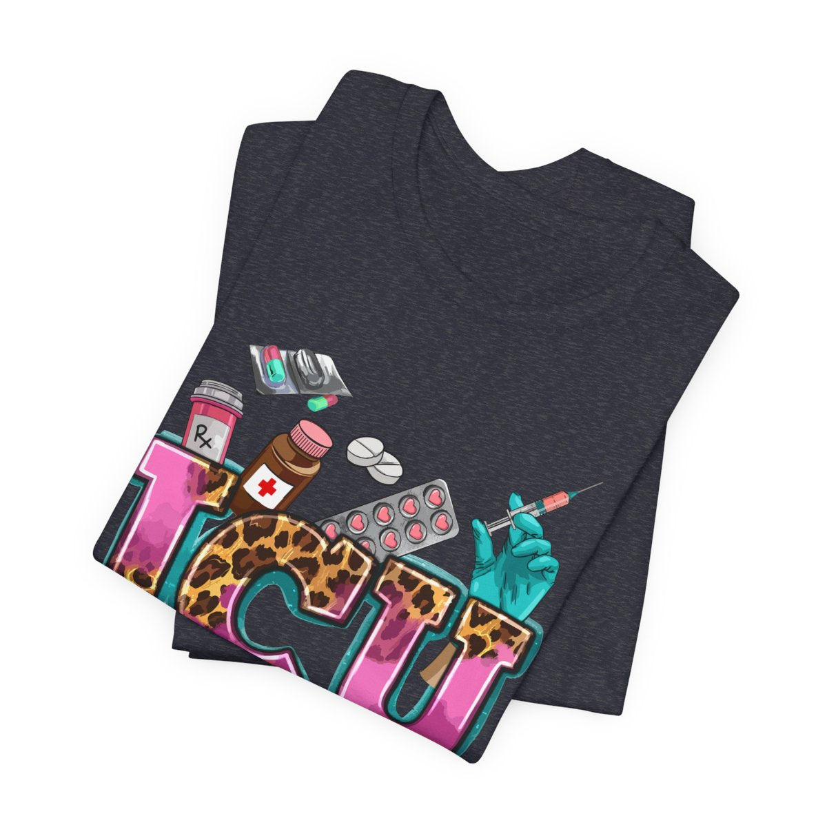 Cheetah ICU Nurse Shirt - Intensive Care Unit Tee