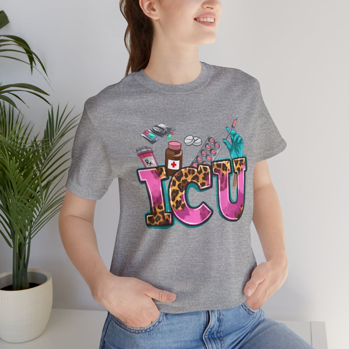Cheetah ICU Nurse Shirt - Intensive Care Unit Tee