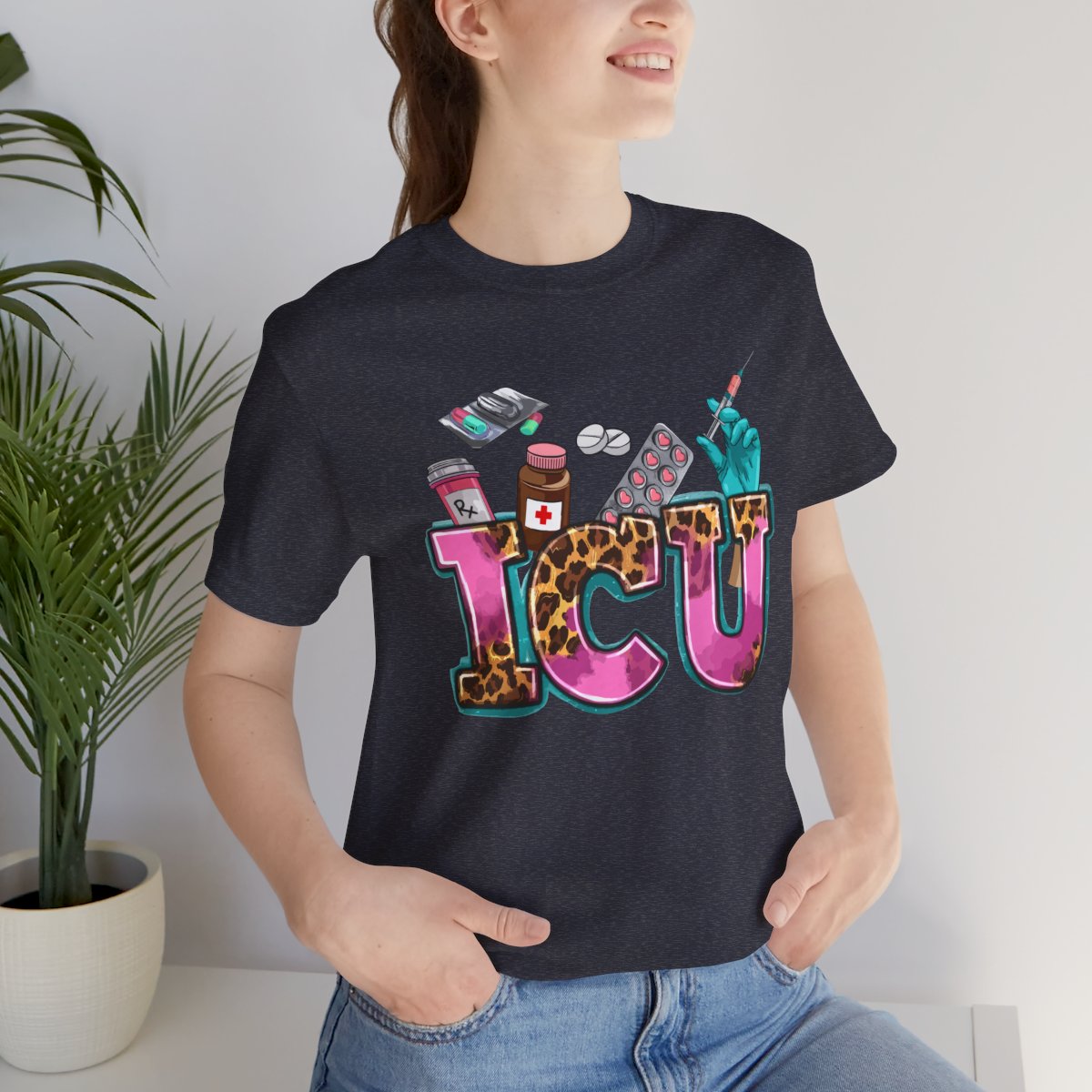 Cheetah ICU Nurse Shirt - Intensive Care Unit Tee