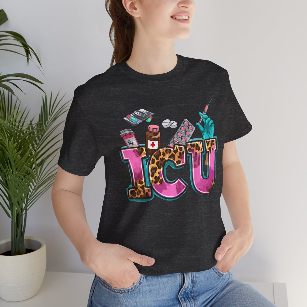 Cheetah ICU Nurse Shirt - Intensive Care Unit Tee