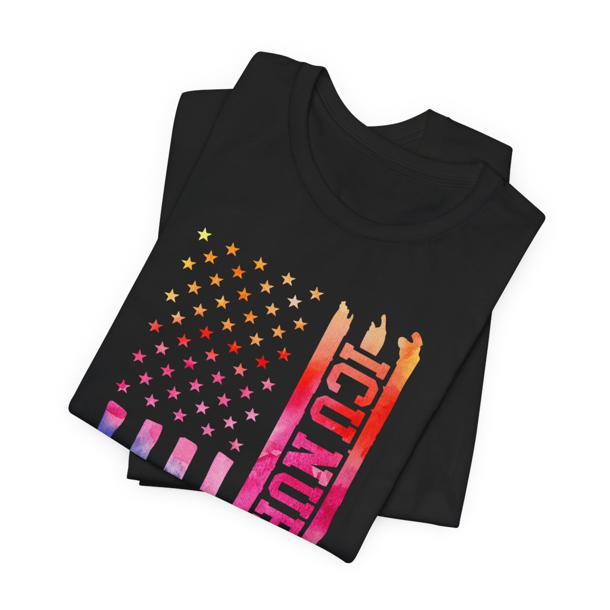 Tie Dye Intensive Care ICU Nurse U.S Flag T-shirt