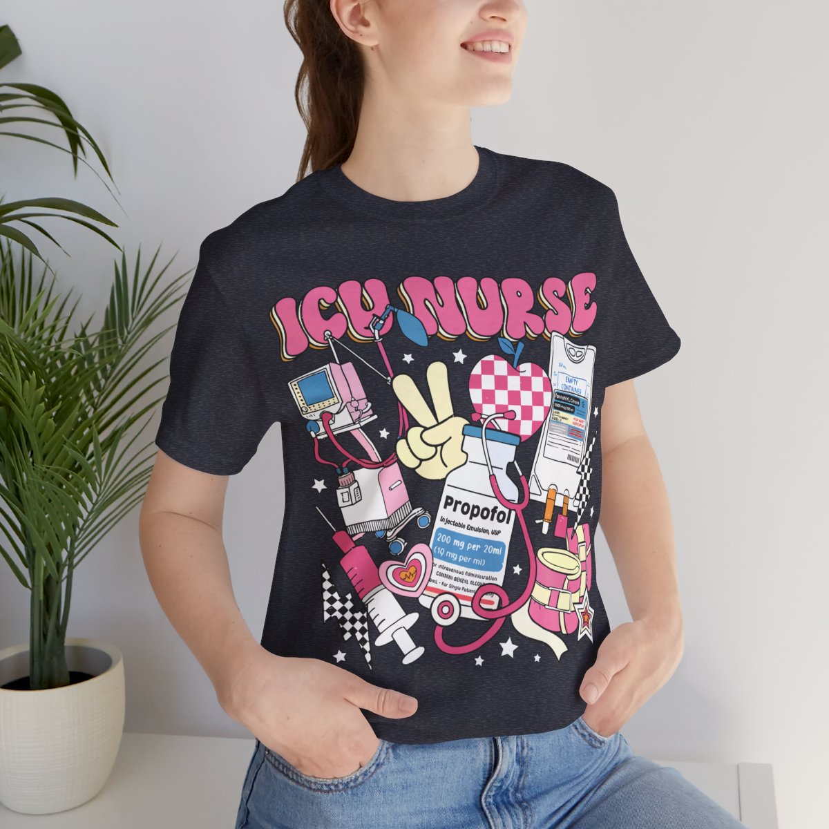 ICU Nurse Retro T-shirt - Intensive Care Unit Tee
