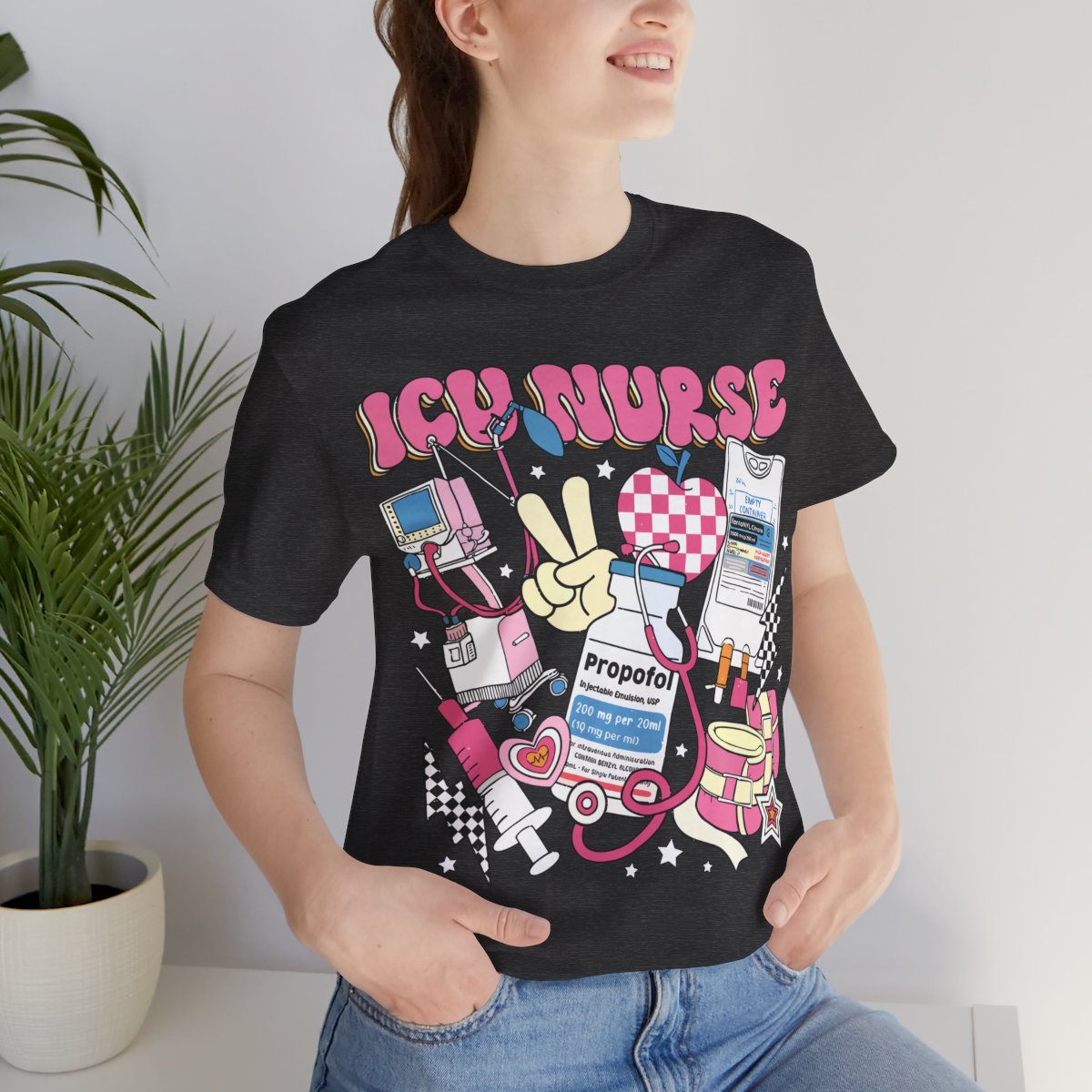 ICU Nurse Retro T-shirt - Intensive Care Unit Tee