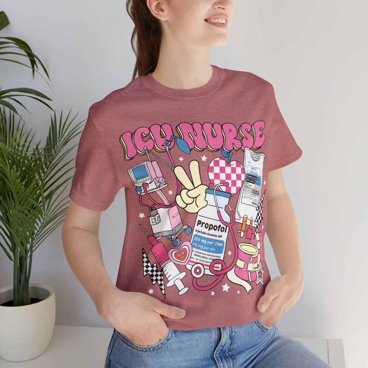 ICU Nurse Retro T-shirt - Intensive Care Unit Tee