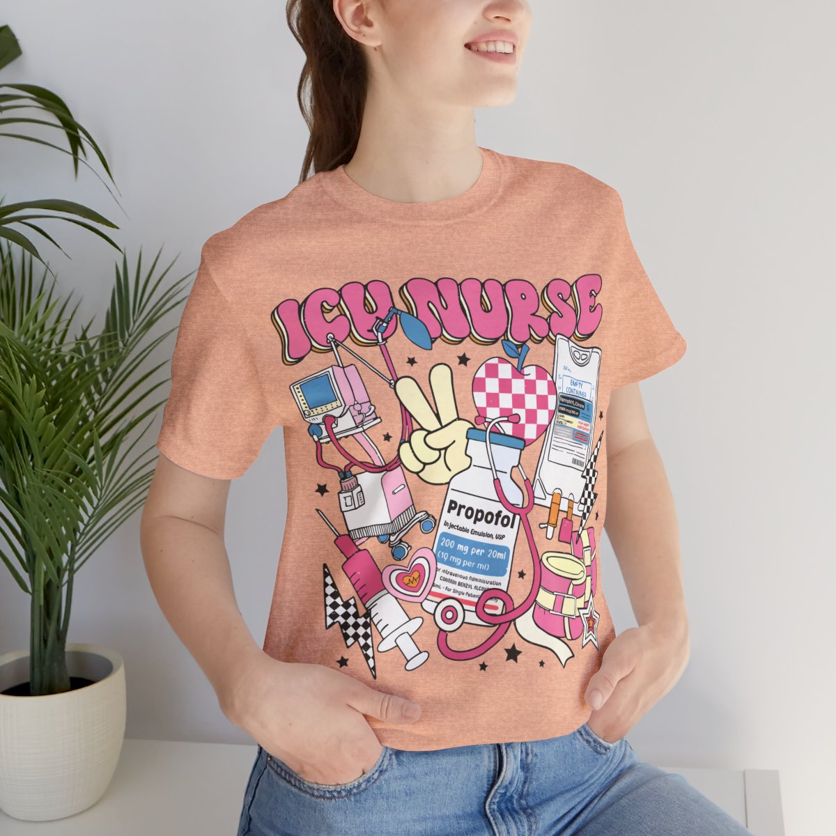 ICU Nurse Retro T-shirt - Intensive Care Unit Tee