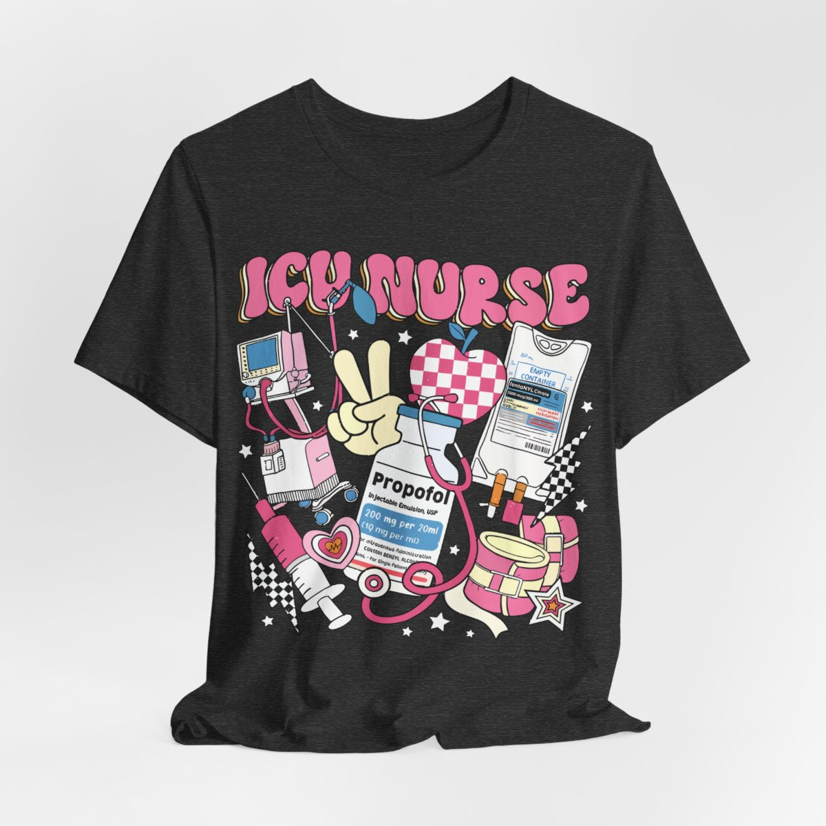 ICU Nurse Retro T-shirt - Intensive Care Unit Tee