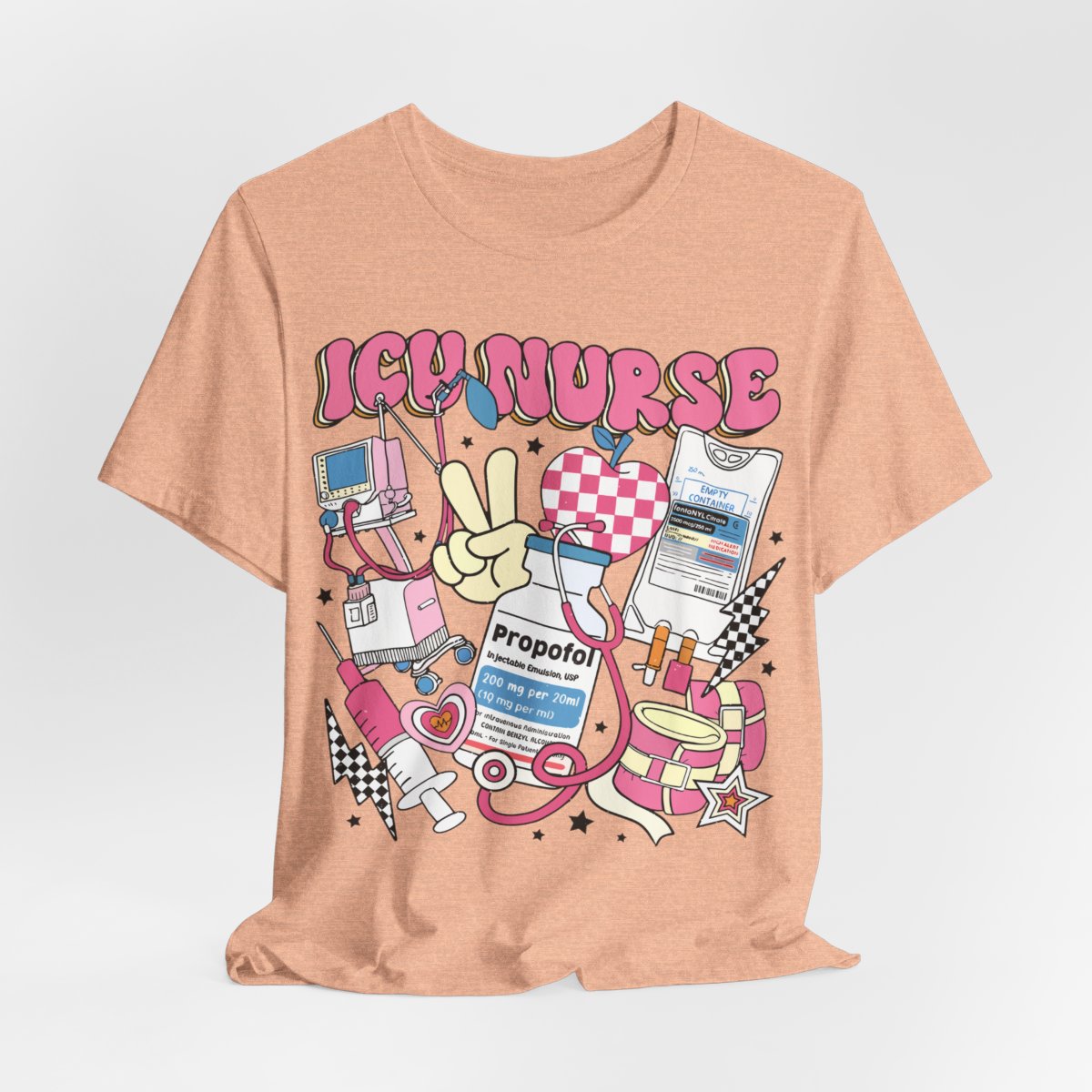 ICU Nurse Retro T-shirt - Intensive Care Unit Tee