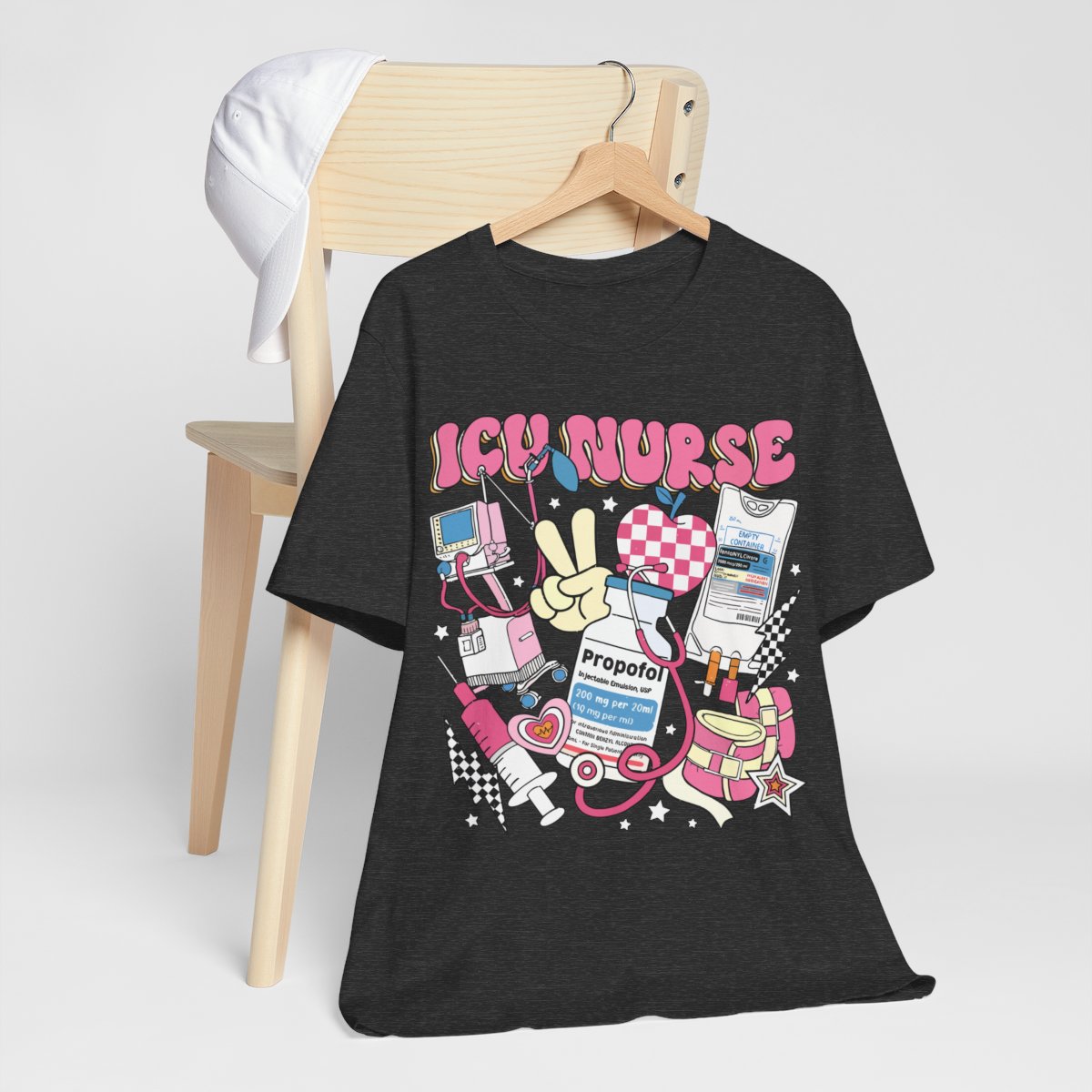 ICU Nurse Retro T-shirt - Intensive Care Unit Tee