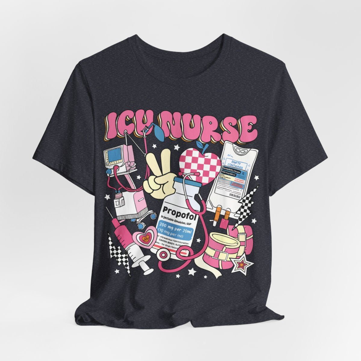 ICU Nurse Retro T-shirt - Intensive Care Unit Tee