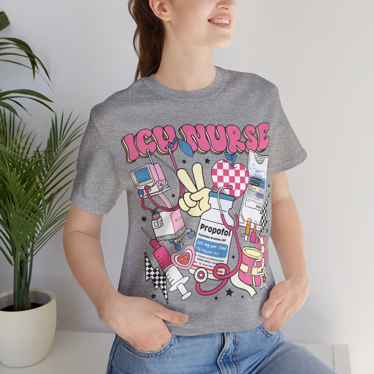ICU Nurse Retro T-shirt - Intensive Care Unit Tee