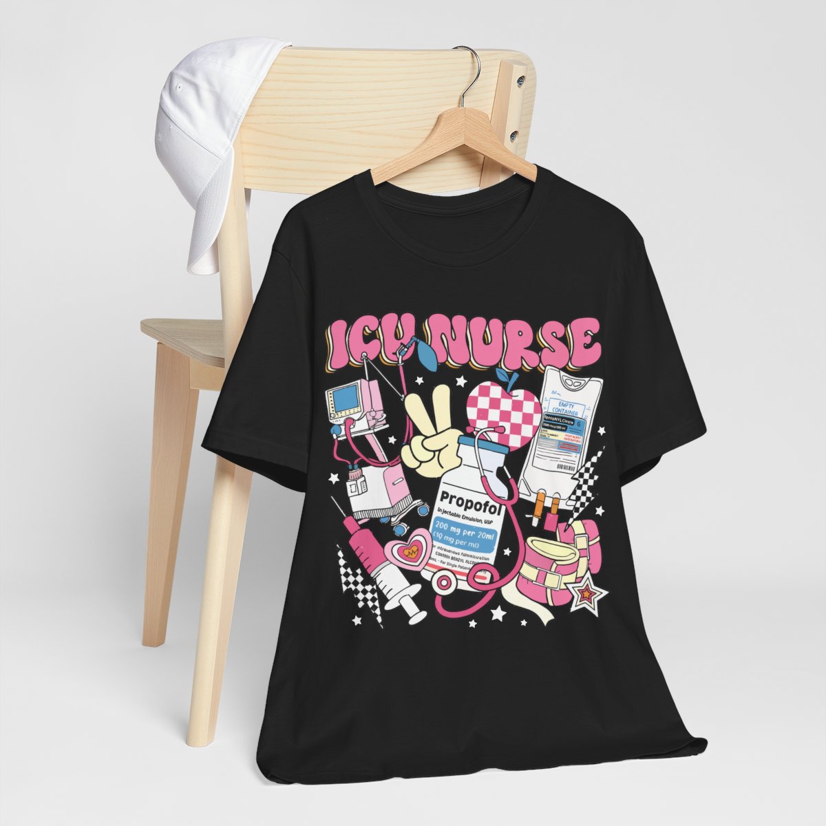 ICU Nurse Retro T-shirt - Intensive Care Unit Tee