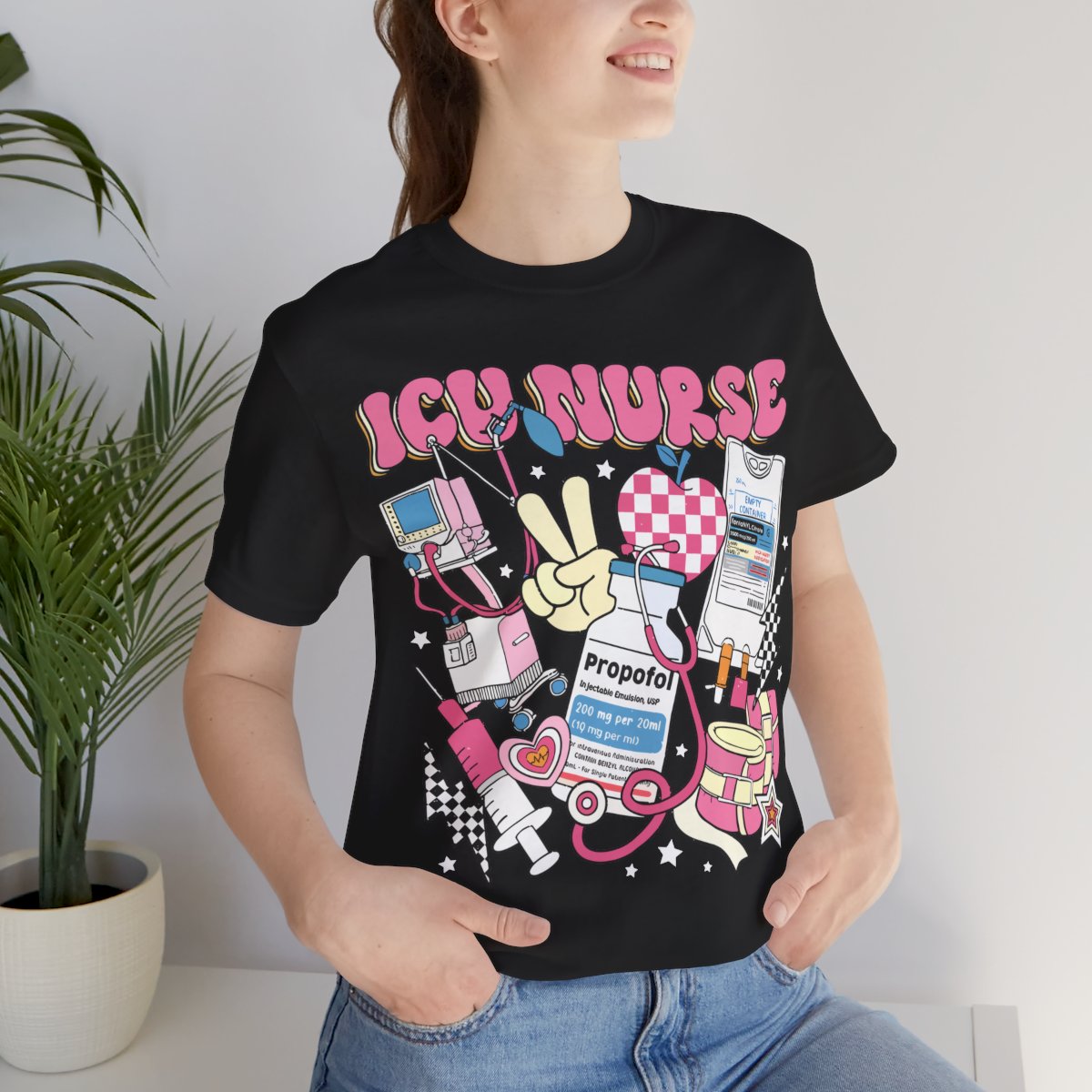 ICU Nurse Retro T-shirt - Intensive Care Unit Tee