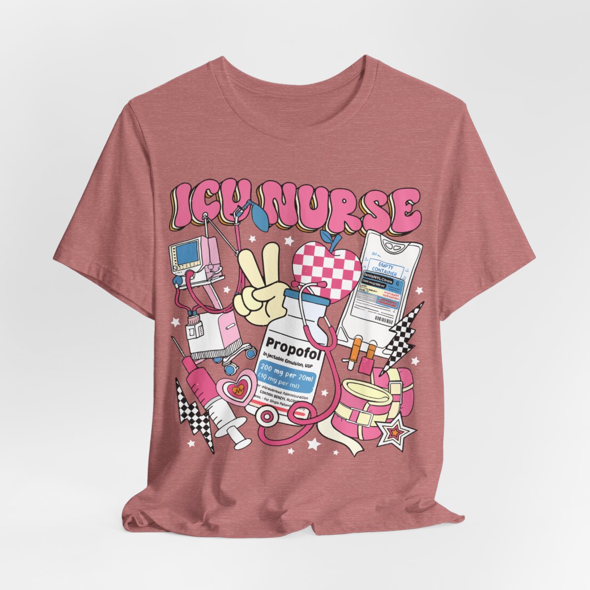 ICU Nurse Retro T-shirt - Intensive Care Unit Tee