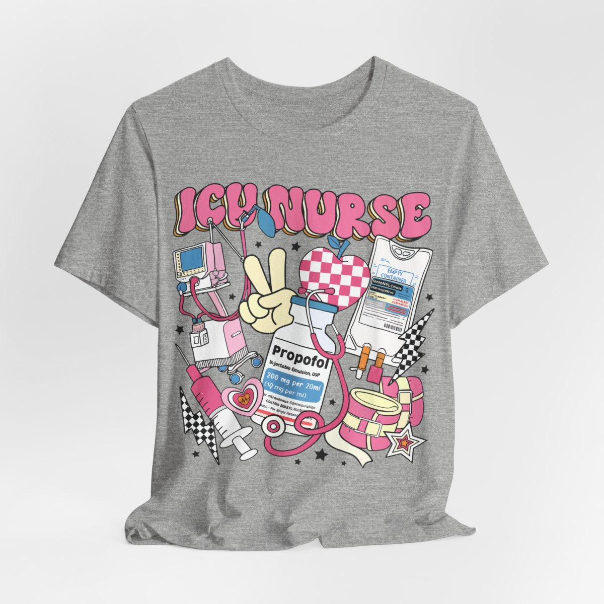 ICU Nurse Retro T-shirt - Intensive Care Unit Tee
