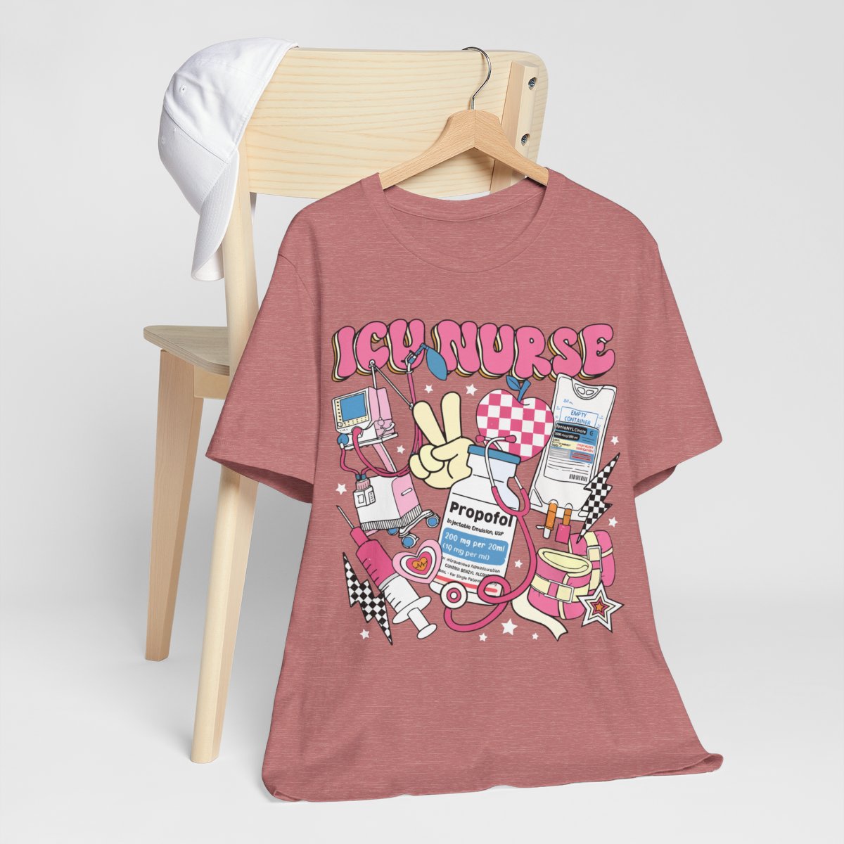 ICU Nurse Retro T-shirt - Intensive Care Unit Tee