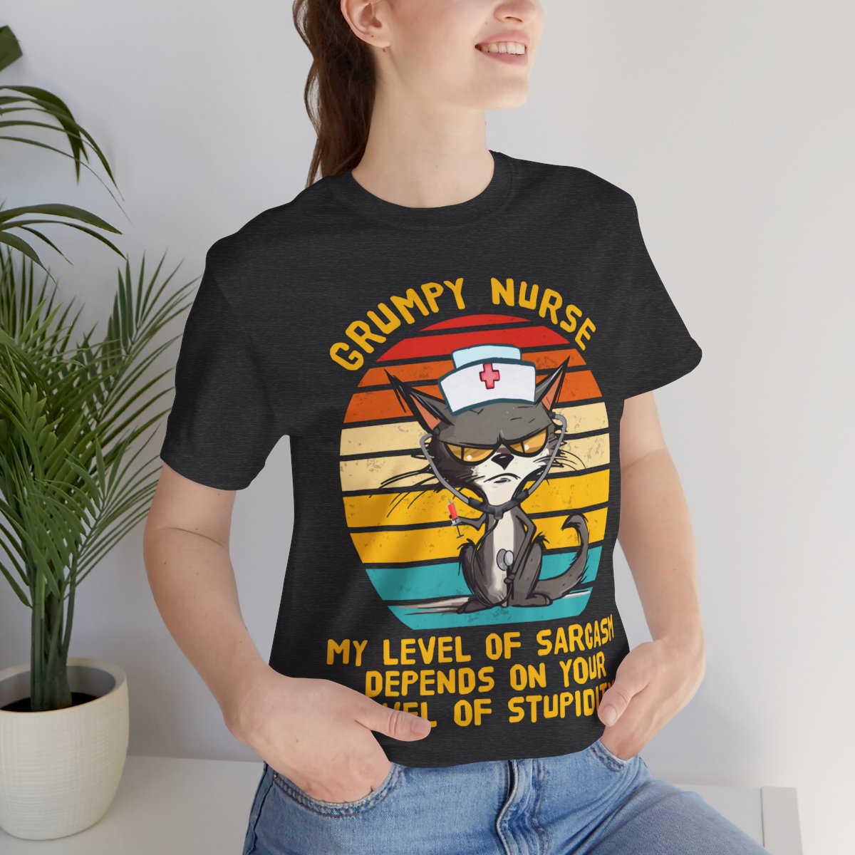 Grumpy Nurse T-shirt - Funny Nurse Cat Tee