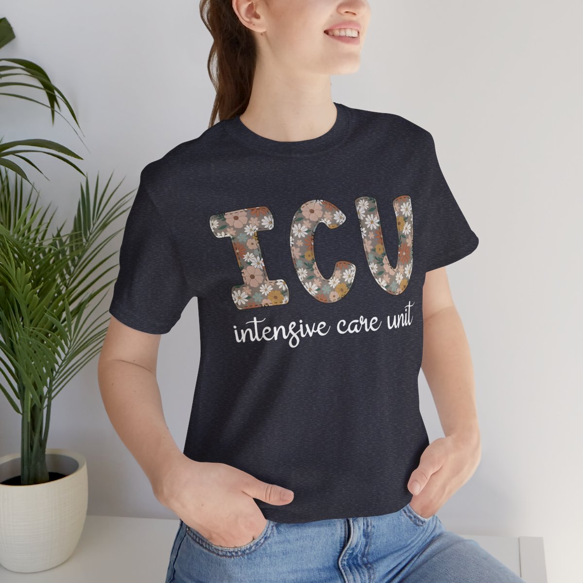ICU Nurse Floral T-shirt