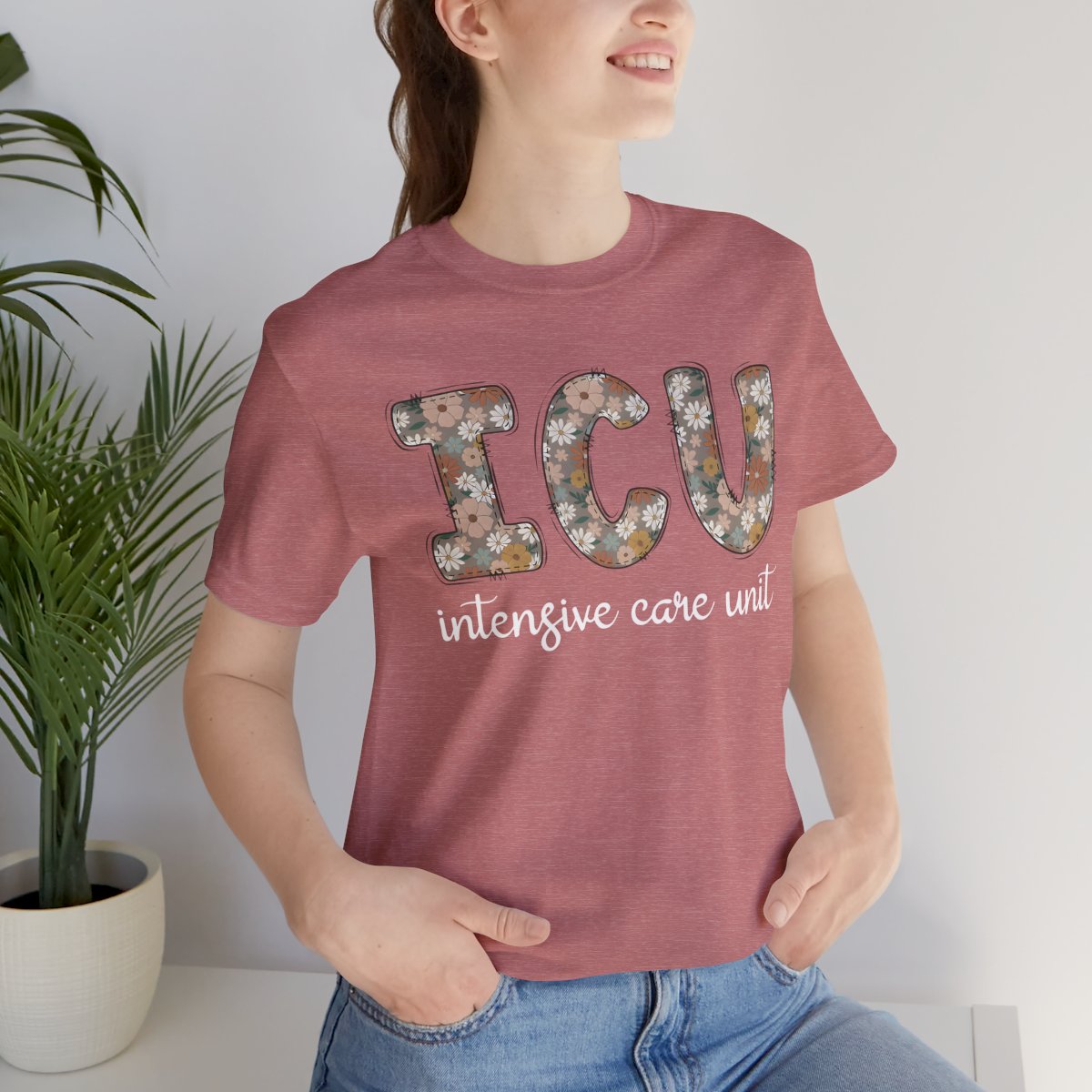 ICU Nurse Floral T-shirt