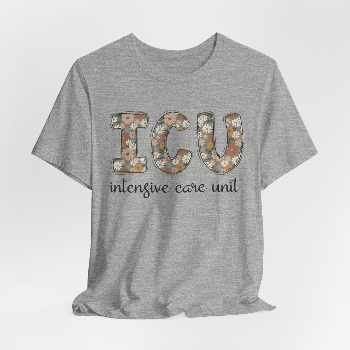 ICU Nurse Floral T-shirt