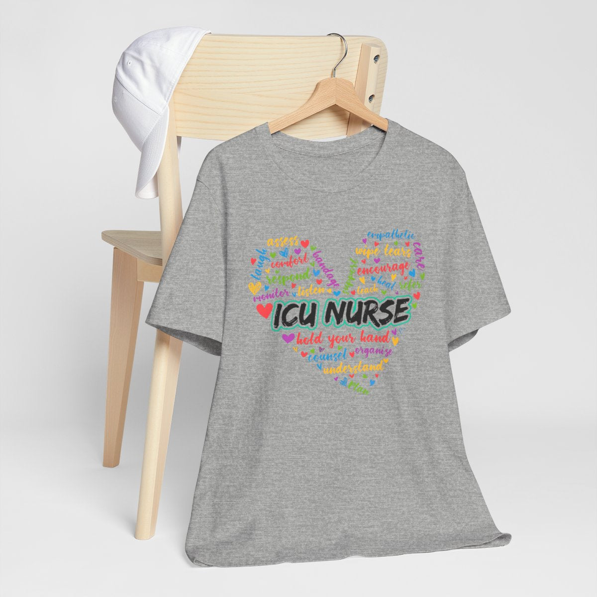 ICU Nurse Colorful Heart T-shirt