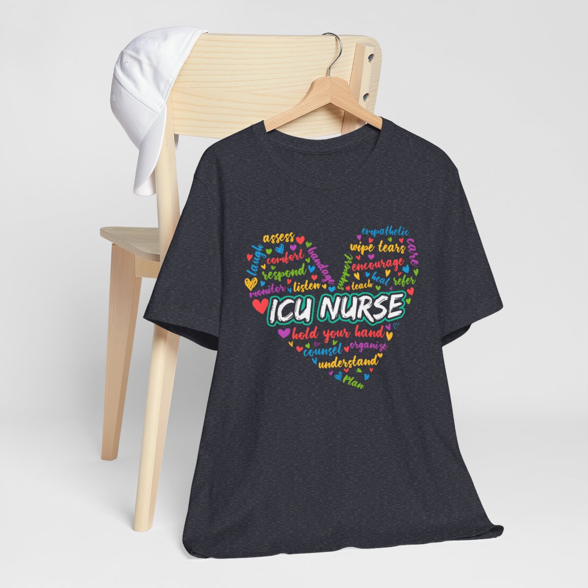 ICU Nurse Colorful Heart T-shirt