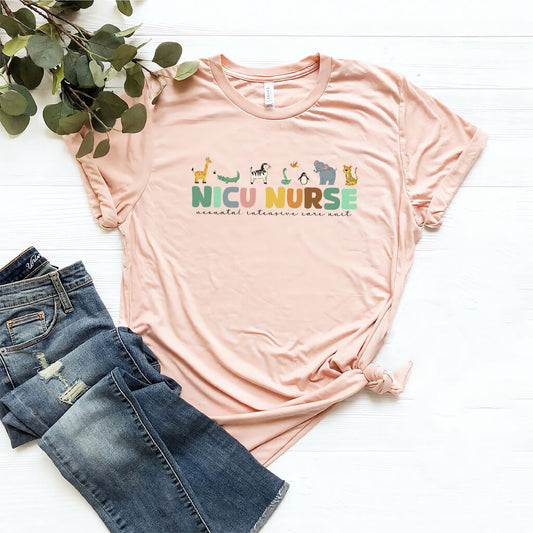 NICU Nurse T-shirt with Funny Animals