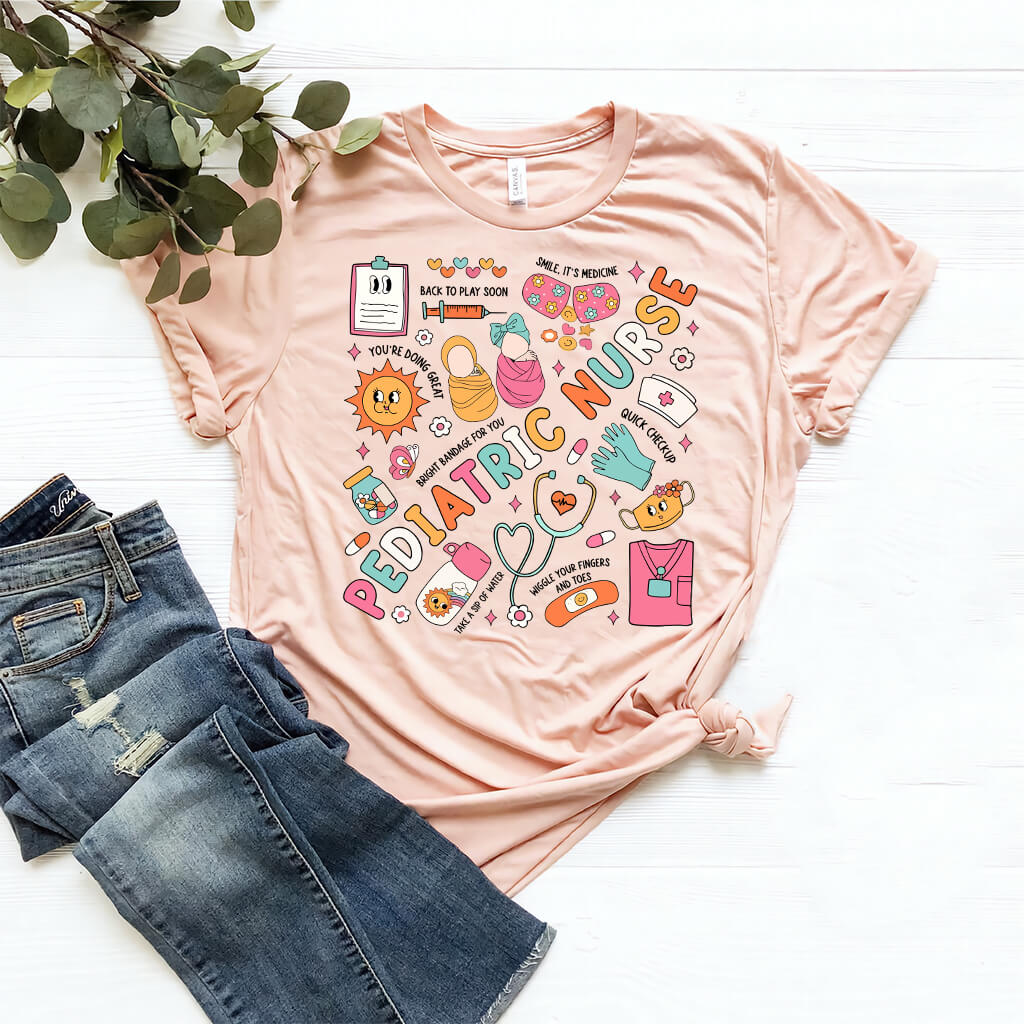 Cute Pediatric Nurse Objects Tee