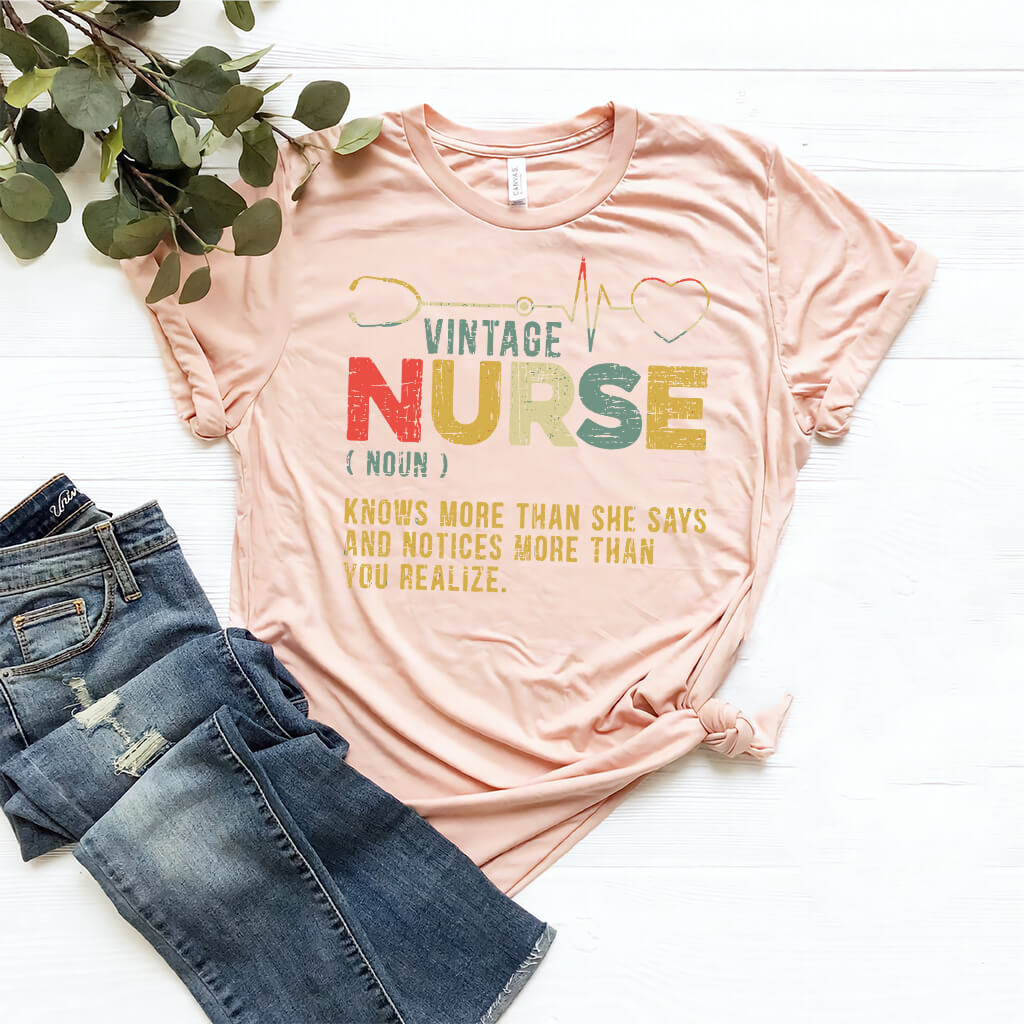 Vintage Nurse Funny Noun T-shirt