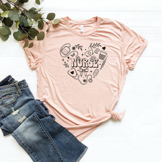 Nurse Heart Graphic Tee