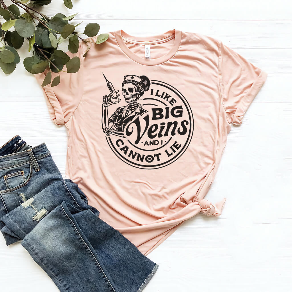 I Like Big Veins i Cannot Lie Skull T-shirt