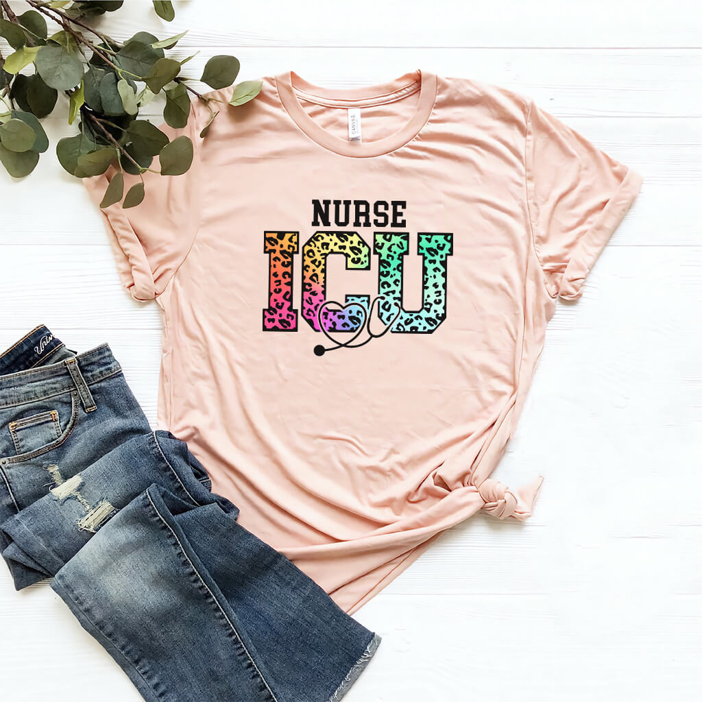 ICU Nurse Rainbow Tee - Intensive Care Unit Shirt
