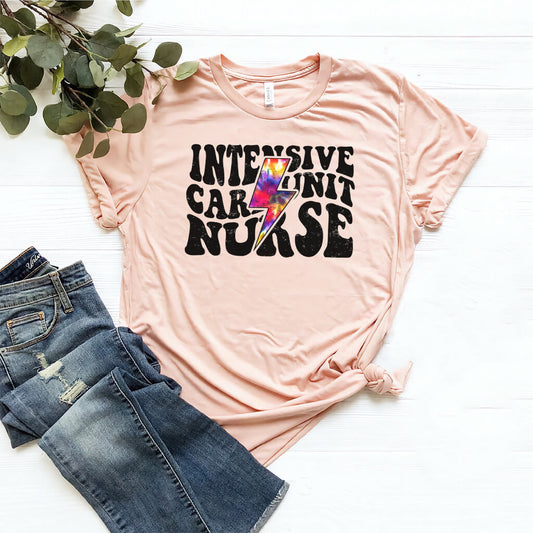 Intensive Care Unit Nurse Tie Dye Flash Shirt - ICU Tee