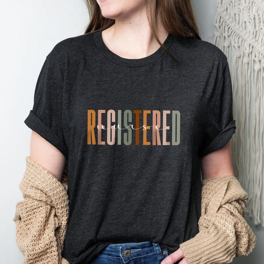 Registered Nurse Retro Rainbow Unisex Shirt