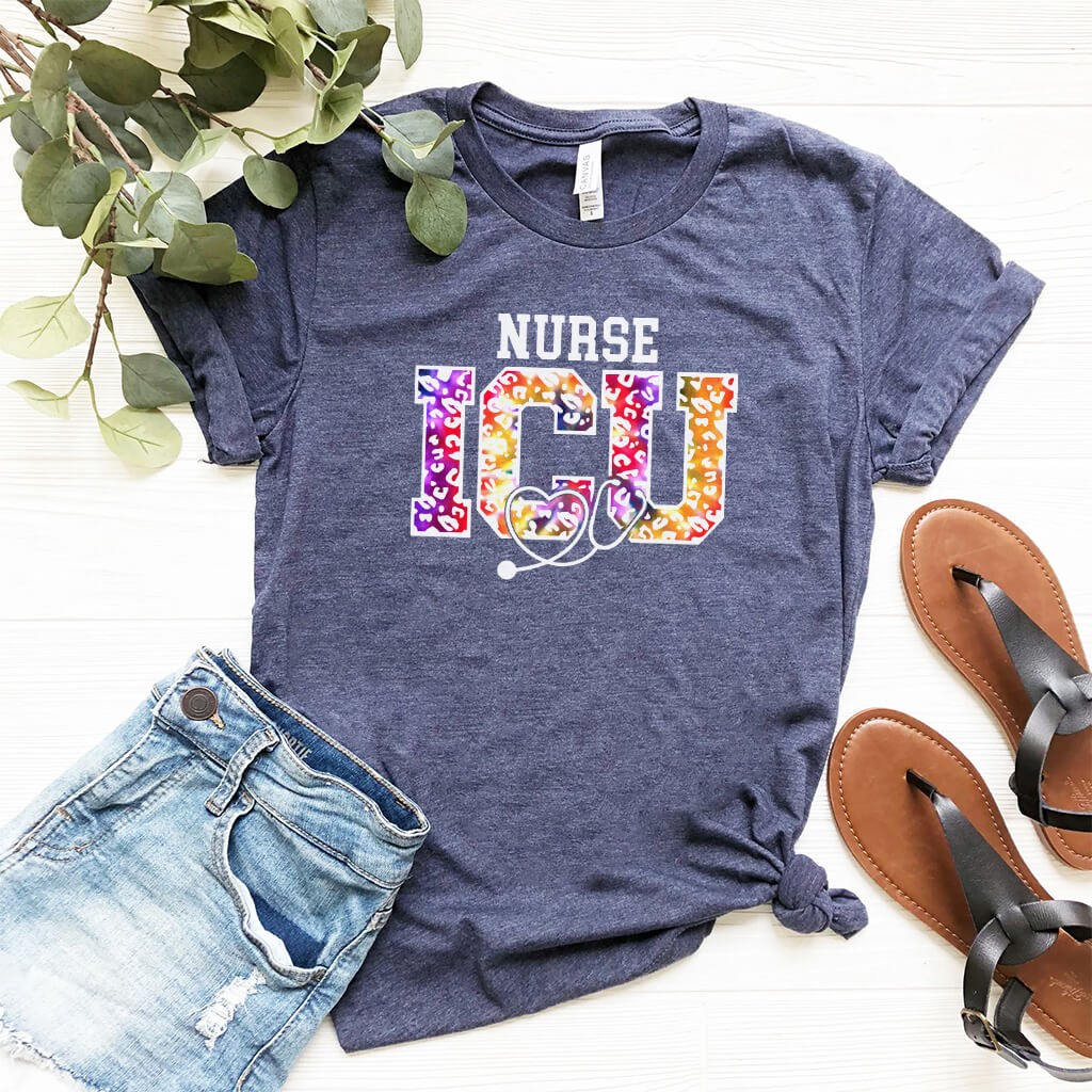 Tie Dye ICU Nurse Shirt - Intensive Care Unit Tee