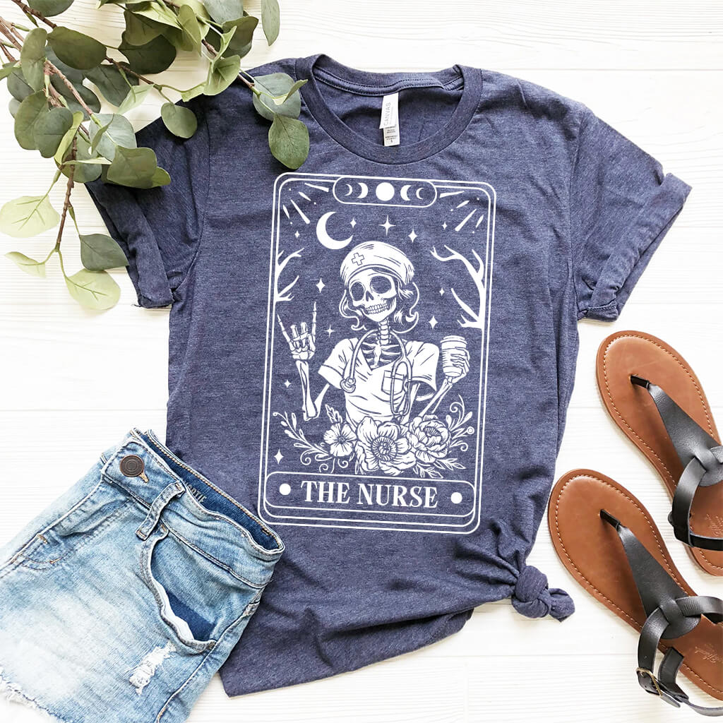 The Nurse Tarot Skeleton T-shirt