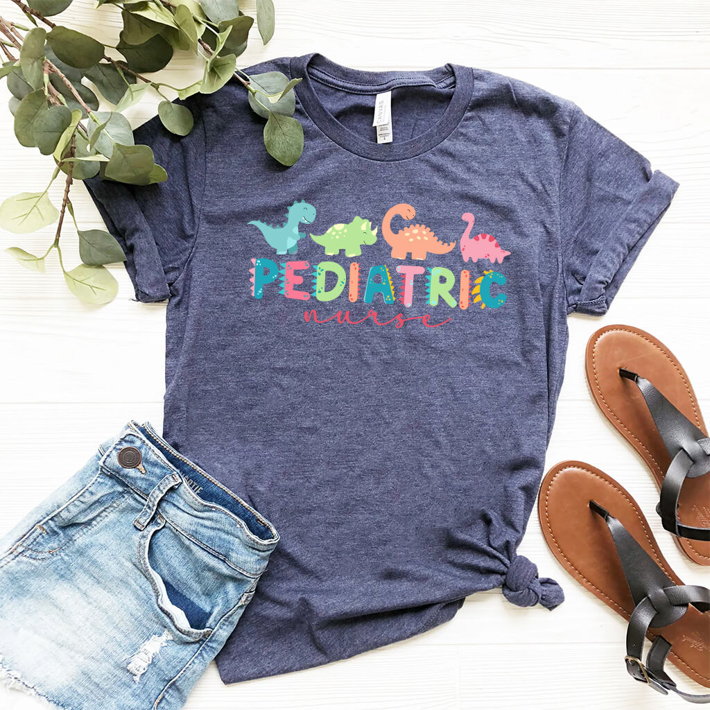 Cute Pediatric Nurse Dinosaurs T-shirt