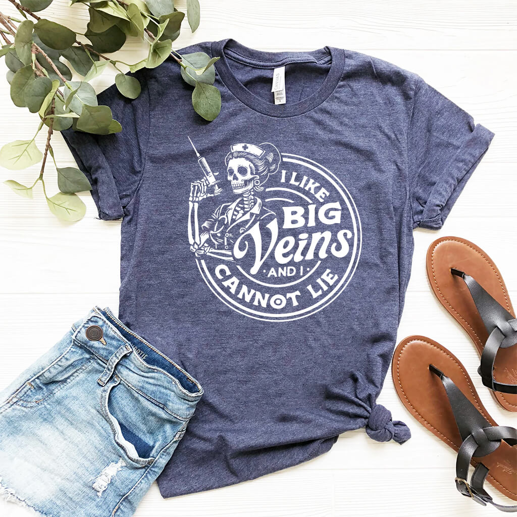 I Like Big Veins i Cannot Lie Skull T-shirt