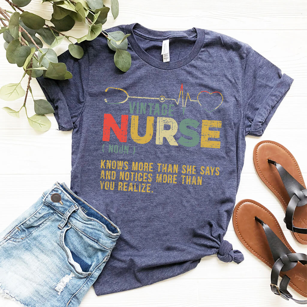 Vintage Nurse Funny Noun T-shirt
