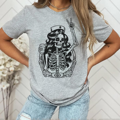 Nurse Throwing Peace Sign T-shirt
