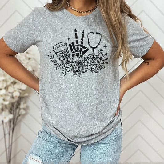 Floral Nurse Stuff Tee