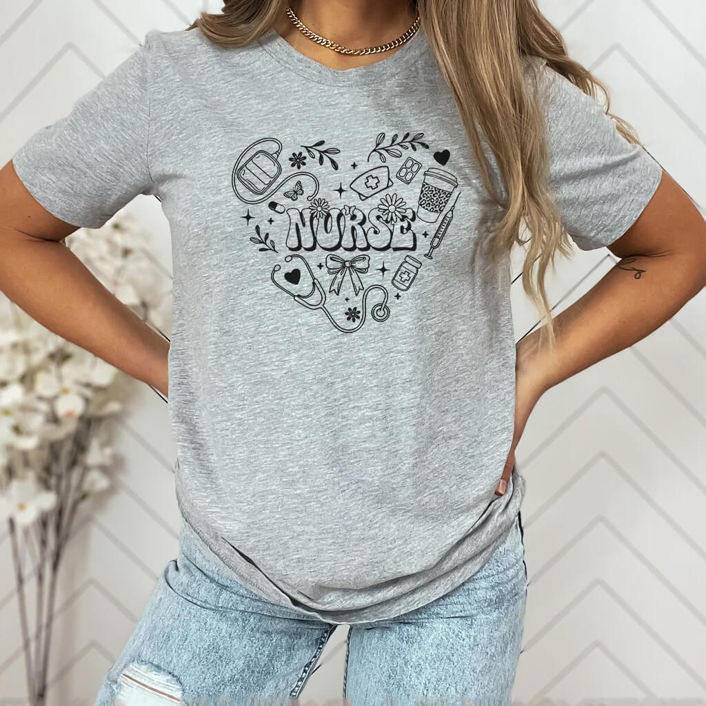 Nurse Heart Graphic Tee
