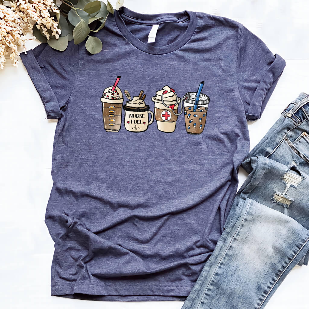 Nurse Fuel Coffee T-shirt - Funny Retro Tee
