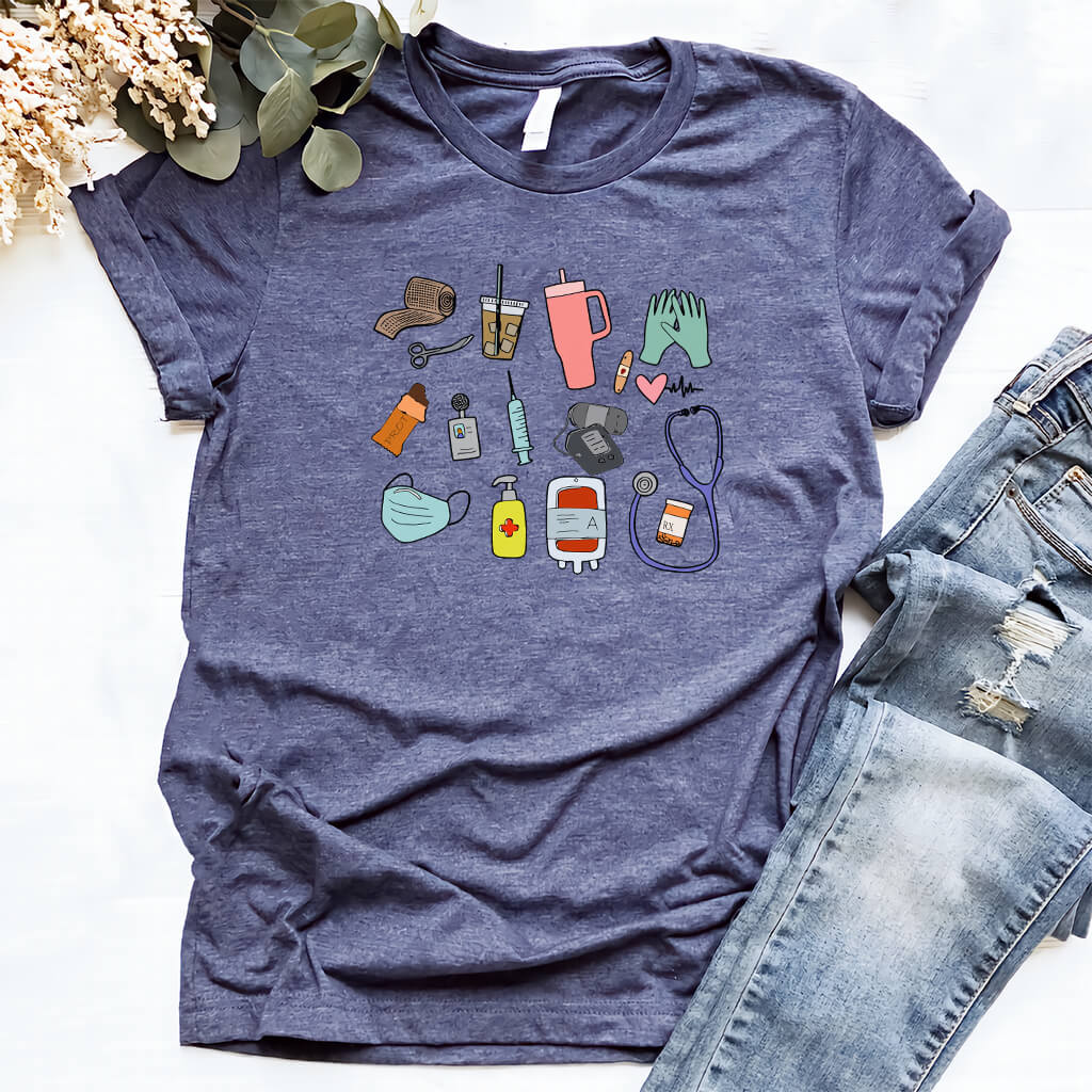 Funny Nurse Equipments T-shirt
